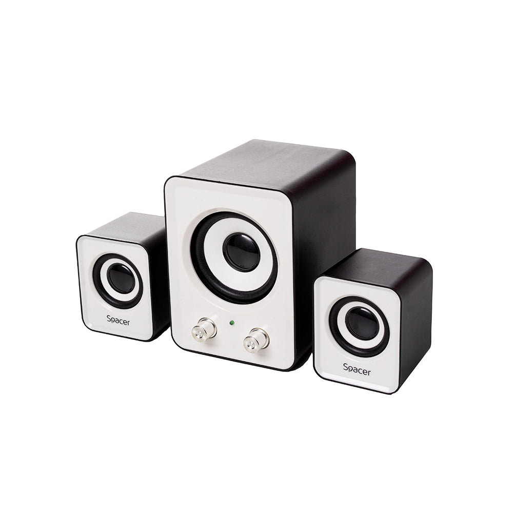 BOXE SPACER 2.1, RMS: 11W (2 x 3W + 5W), control volum, USB power, black &amp; white, "SPB-807"