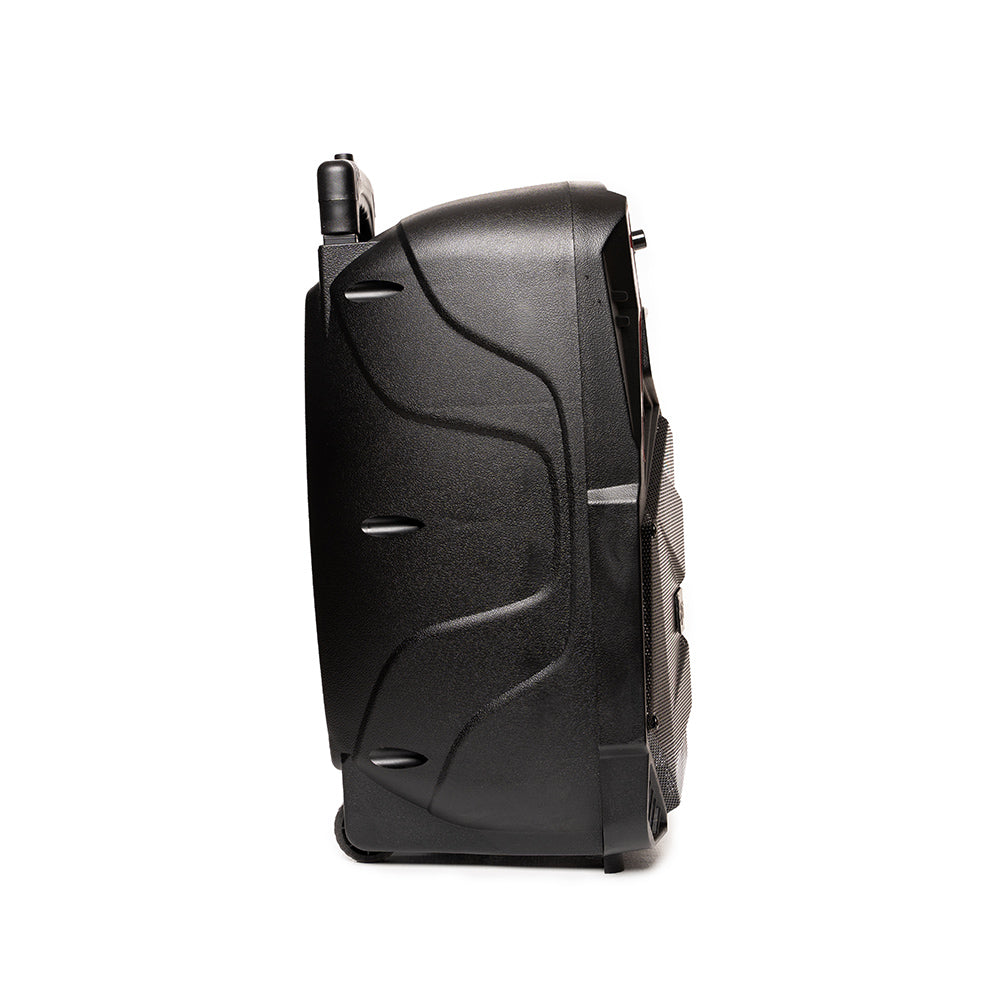 BOXA SPACER portabila bluetooth COUGAR, tip troler, RMS: 35W, 8" woofer, acumulator 3.7V,1800 mAh, input : AUX audio, radio FM, guitar, USB/microSD, remote control, wireless microphone, black, "SPB-H8-BT" 43501597