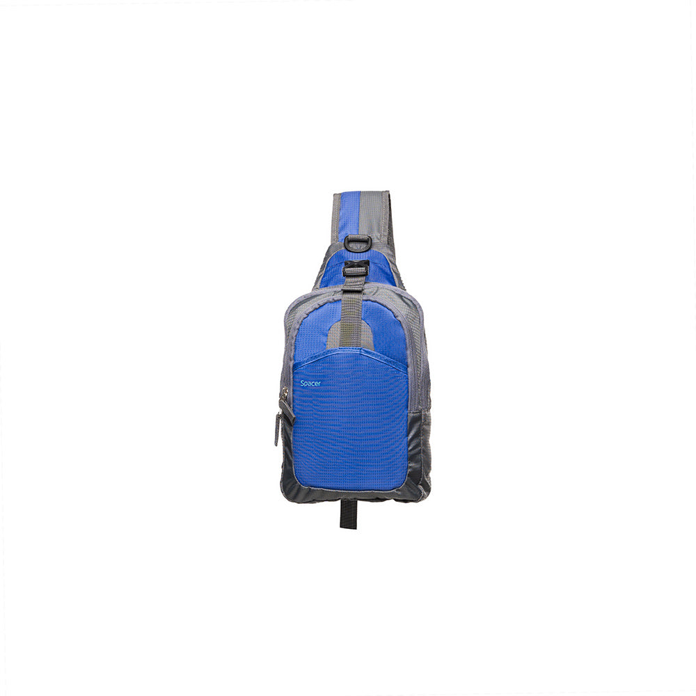 RUCSAC SPACER Sling, nylon,1 bretea, 2 compartimente principale,1 buzunar frontal,1 buzunar lateral, 35x18x7cm, water resistant, blue, "SPB-SLING-BLUE"