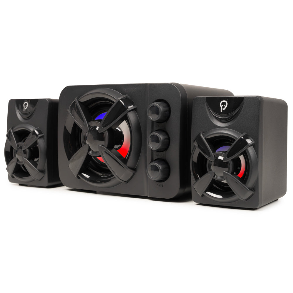 BOXE SPACER Gaming 2.1, RMS: 11W (2 x 3W + 5W), control volum, bass si inalte, subwoofer lemn MDF, 3 x LED, USB power, black, "SPB-THUNDER" 43501938
