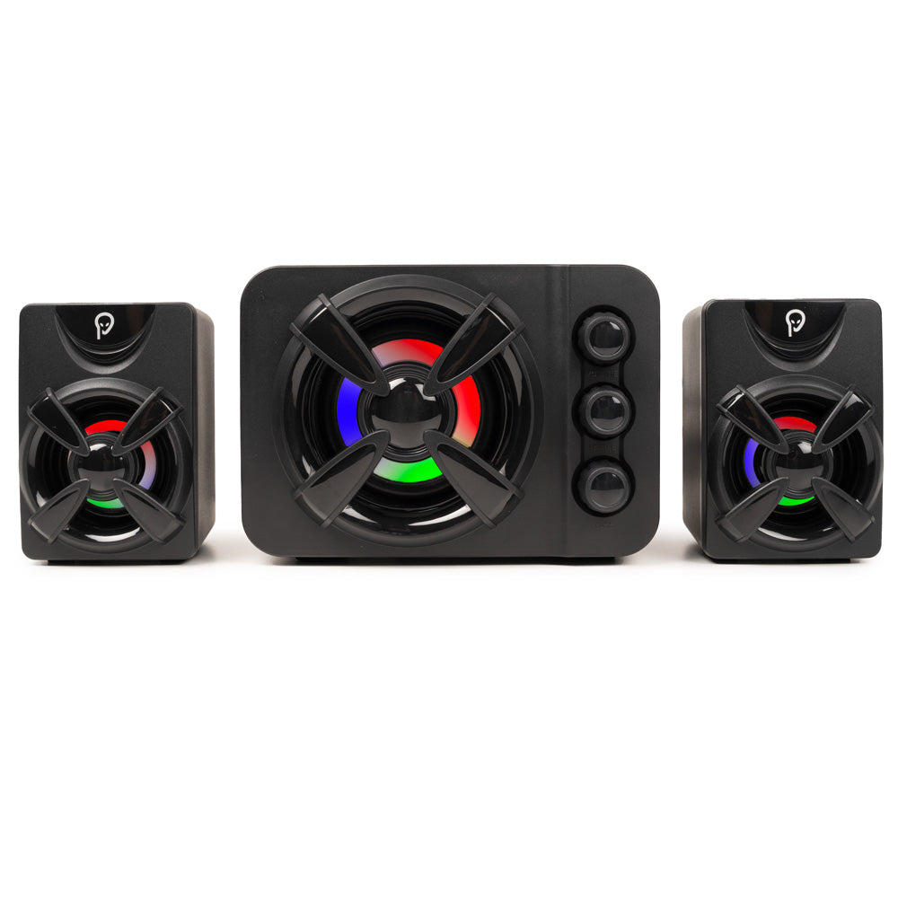 BOXE SPACER Gaming 2.1, RMS: 11W (2 x 3W + 5W), control volum, bass si inalte, subwoofer lemn MDF, 3 x LED, USB power, black, "SPB-THUNDER" 43501938