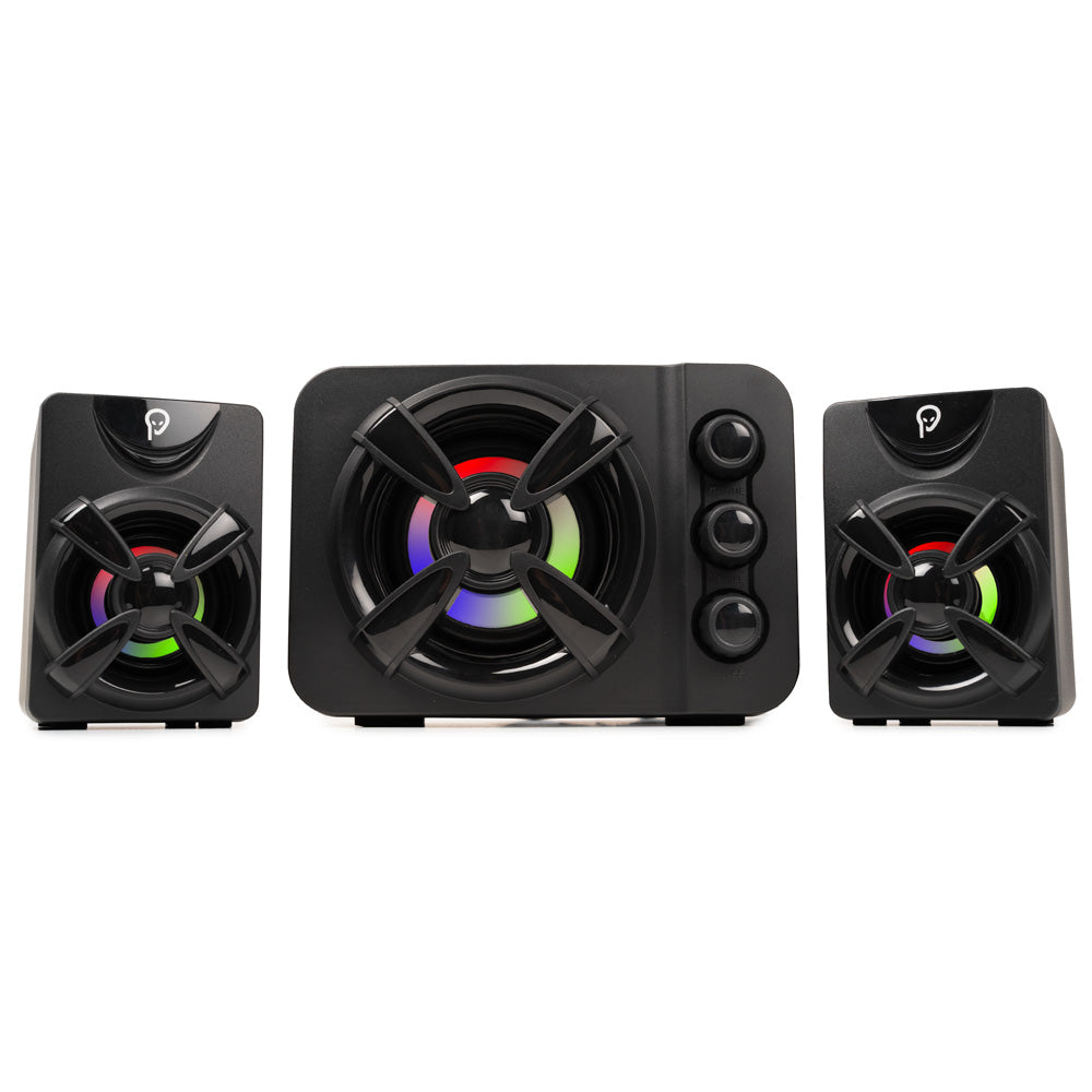 BOXE SPACER Gaming 2.1, RMS: 11W (2 x 3W + 5W), control volum, bass si inalte, subwoofer lemn MDF, 3 x LED, USB power, black, "SPB-THUNDER" 43501938