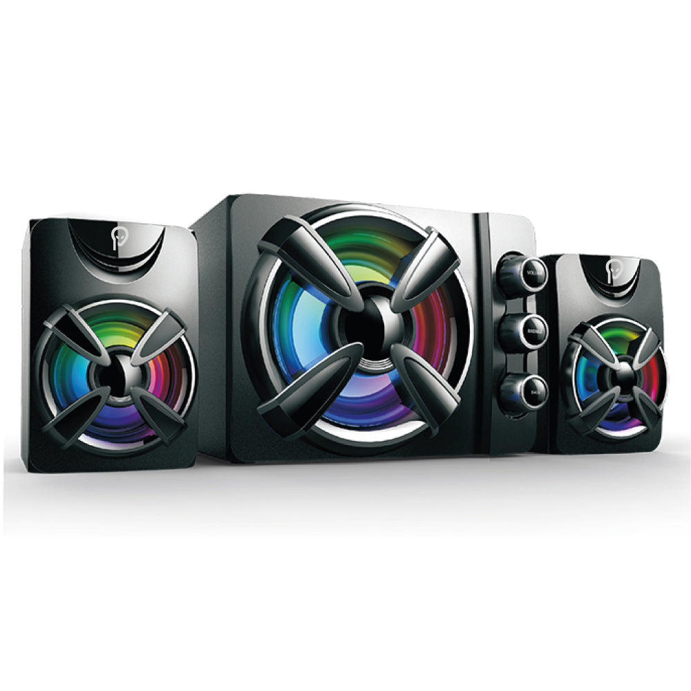 BOXE SPACER Gaming 2.1, RMS: 11W (2 x 3W + 5W), control volum, bass si inalte, subwoofer lemn MDF, 3 x LED, USB power, black, "SPB-THUNDER" 43501938