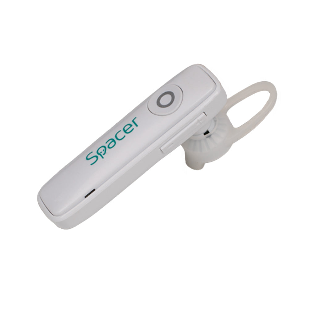 CASCA Spacer wireless, pt. smartphone, monocasca, microfon pe casca, alb, "SPBH-HF-01-WH"