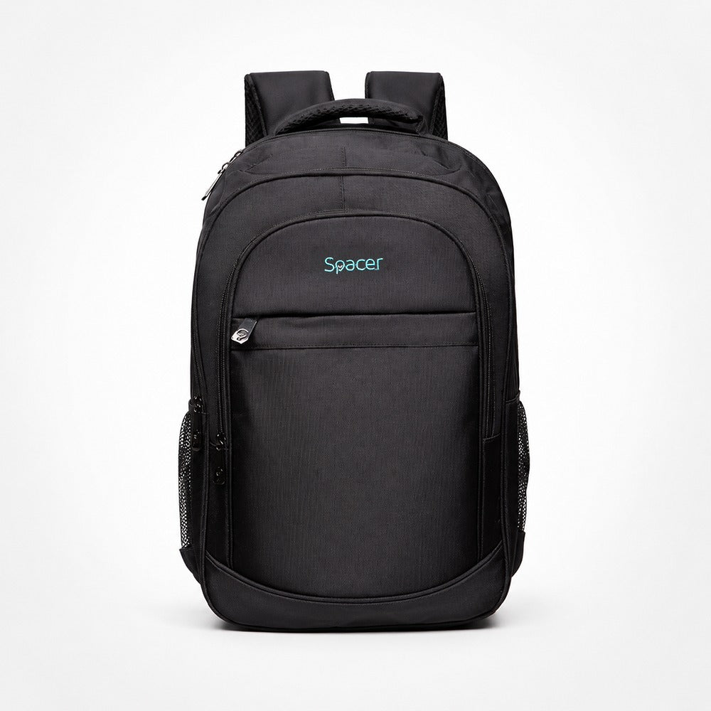 RUCSAC SPACER CHICAGO BLACK, pt. notebook de max. 17", 3 compartimente, buzunar frontal, buzunar lateral x 2,2 manere, waterproof, poliester, negru, "Chicago", "SPBP-CHICAGO-BK"