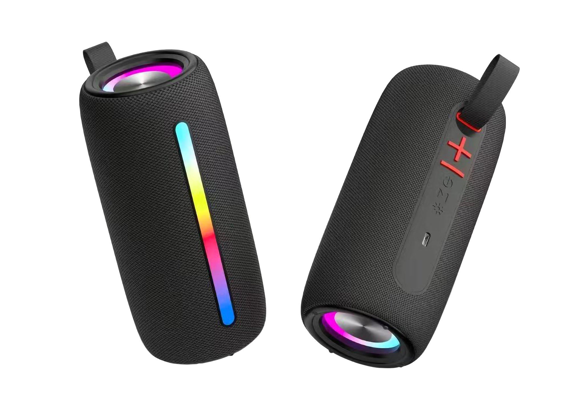 BOXA SPACER portabila bluetooth, ROCKER-BK, RMS: 10W (5W x 2), RGB, acumulator 1800mAh, timp de functionare pana la 5 ore, pana la 10m, AUX, FM radio, microSD, USB, incarcare USB Type-C, BLACK, "SPBS-ROCKER-BK"