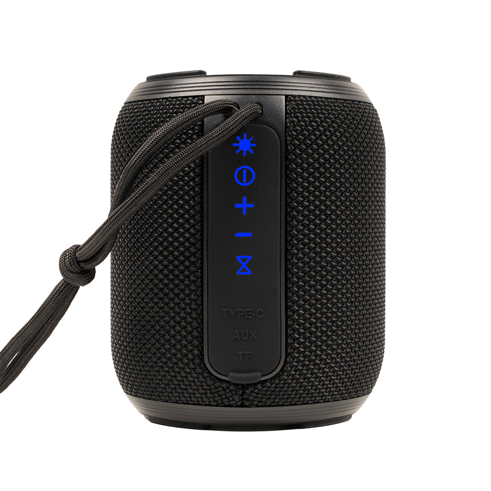 BOXA SPACER portabila bluetooth, YOUPI-BK, RMS: 6W, RGB, acumulator 1800mAh, timp de functionare pana la 5 ore, pana la 10m, AUX, FM radio, microSD, incarcare USB Type-C, IPX5, BLACK, "SPBS-YOUPI-BK"
