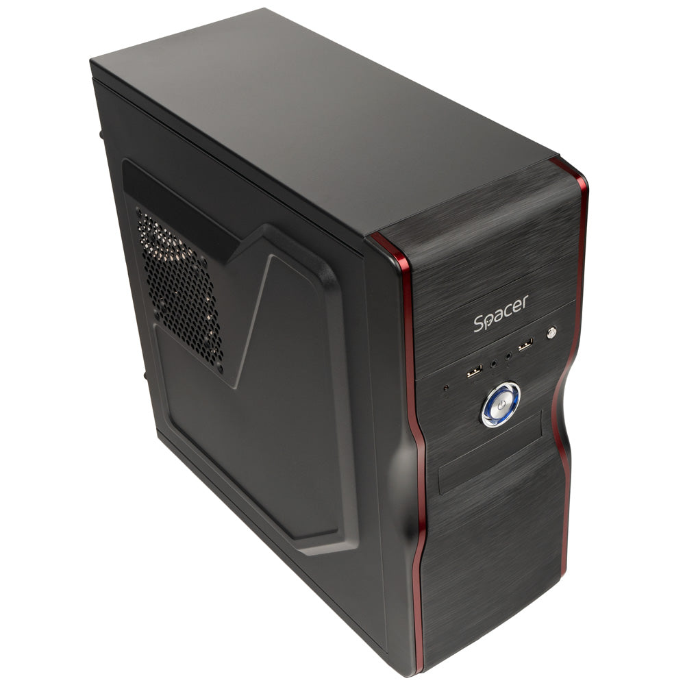 CARCASA SPACER, Middle Tower, ATX, "MERCURY", 450 (230W for 450 Desktop PC), USB 2.0 x 2, Jack 3.5mm x 2, "SPC-MERCURY"