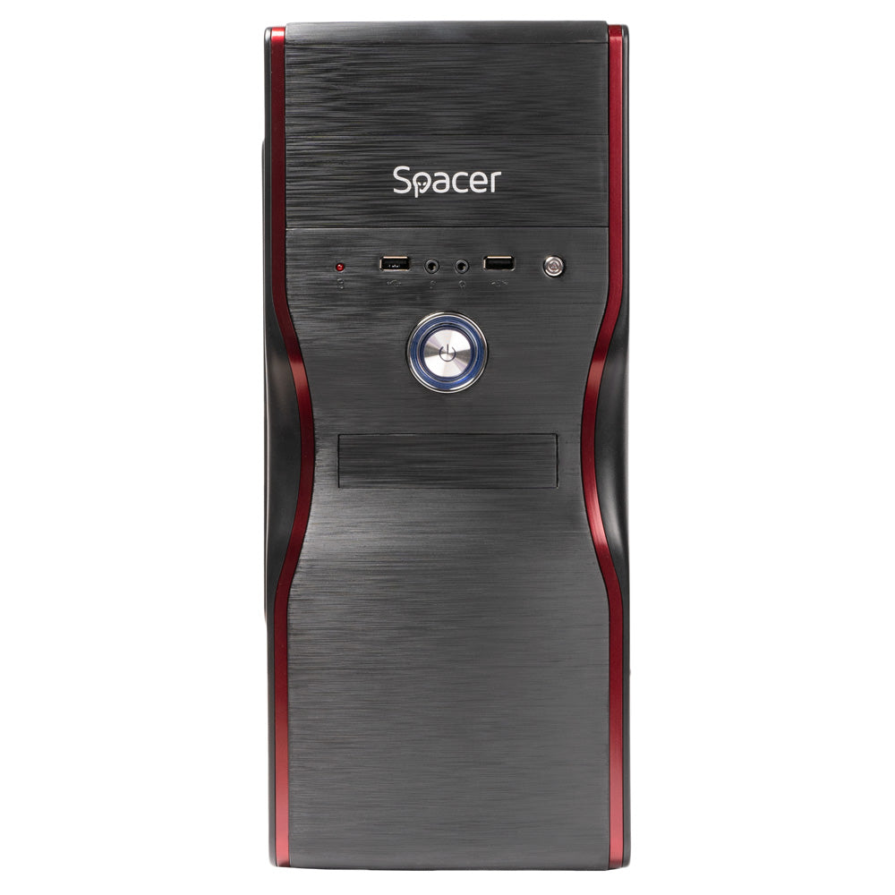 CARCASA SPACER, Middle Tower, ATX, "MERCURY", 450 (230W for 450 Desktop PC), USB 2.0 x 2, Jack 3.5mm x 2, "SPC-MERCURY"