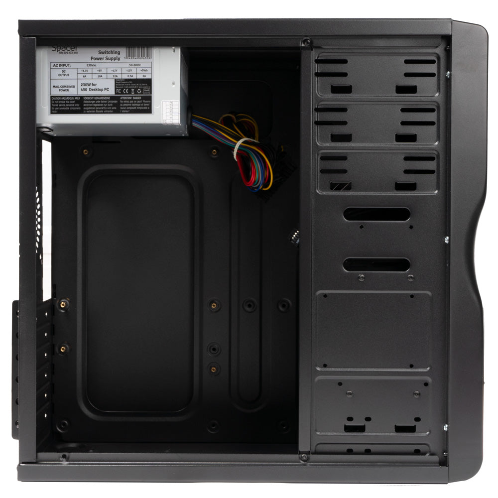 CARCASA SPACER, Middle Tower, ATX, "MERCURY", 450 (230W for 450 Desktop PC), USB 2.0 x 2, Jack 3.5mm x 2, "SPC-MERCURY"