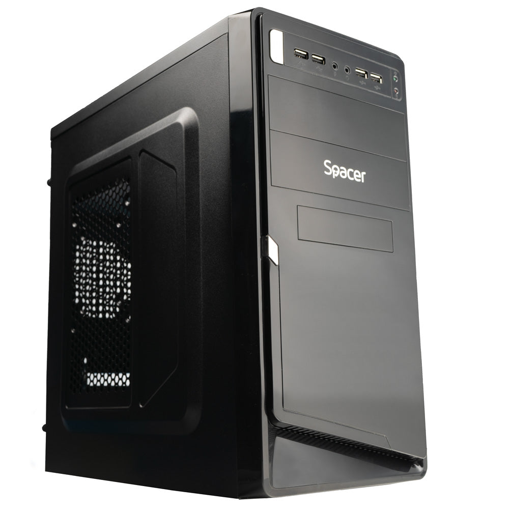 CARCASA SPACER, Mini Tower, mATX, "MOON", 450 (230W for 450 Desktop PC), USB 2.0 x 4, Jack 3.5mm x 2, "SPC-MOON"