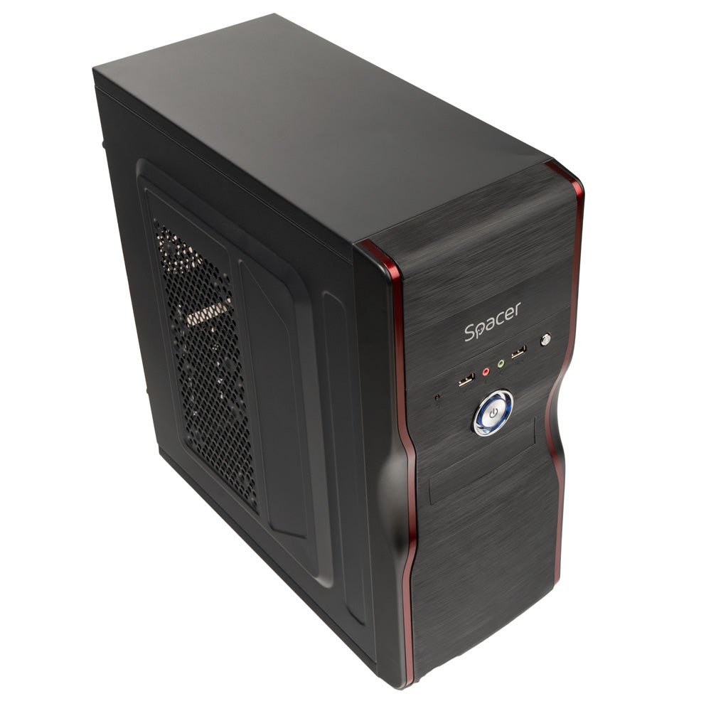 CARCASA SPACER, Middle Tower, ATX, "NEW MERCURY", 500 (250W for 500 Desktop PC), USB 2.0 x 2, Jack 3.5mm x 2, "SPC-NEW MERCURY"