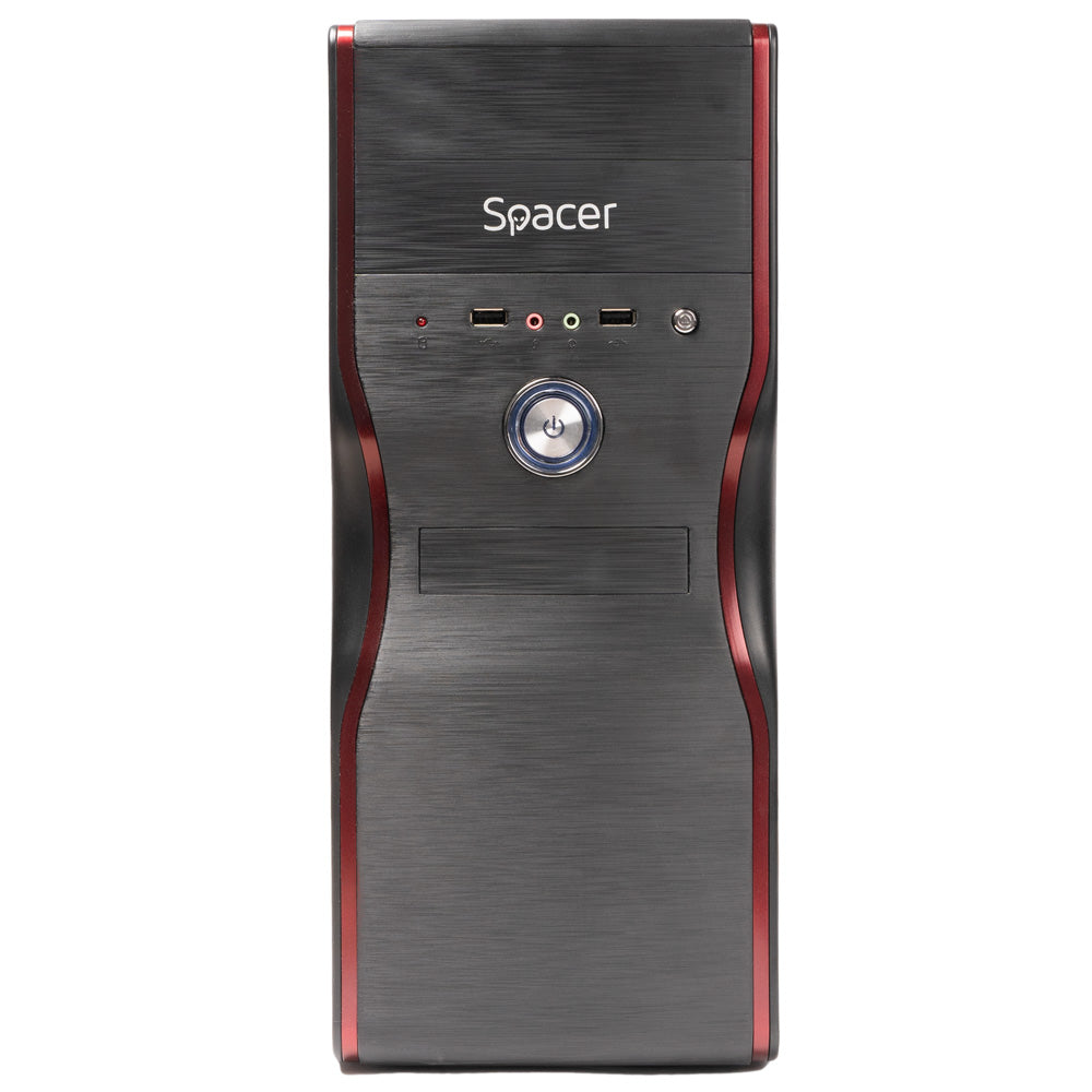 CARCASA SPACER, Middle Tower, ATX, "NEW MERCURY", 500 (250W for 500 Desktop PC), USB 2.0 x 2, Jack 3.5mm x 2, "SPC-NEW MERCURY"