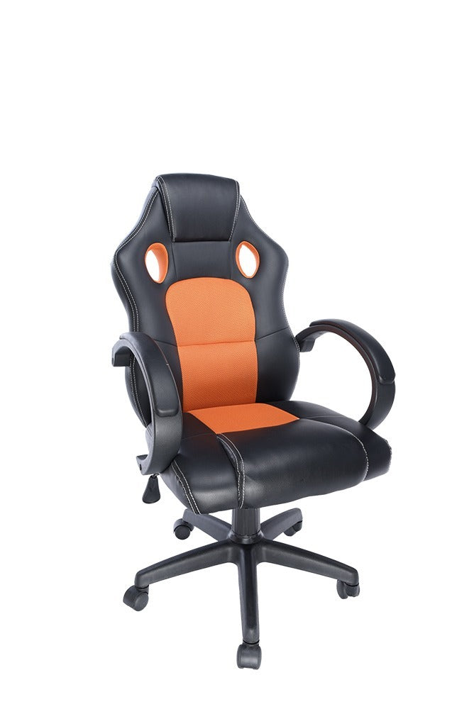 SCAUN GAMING SPACER imitatie piele & material textil, black & orange, greutate max. 120kg, dimensiuni 59*70*106~114cm "SPCH-CHAMP-RNG"/46501466