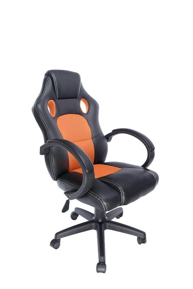 SCAUN GAMING SPACER imitatie piele & material textil, black & orange, greutate max. 120kg, dimensiuni 59*70*106~114cm "SPCH-CHAMP-RNG"/46501466