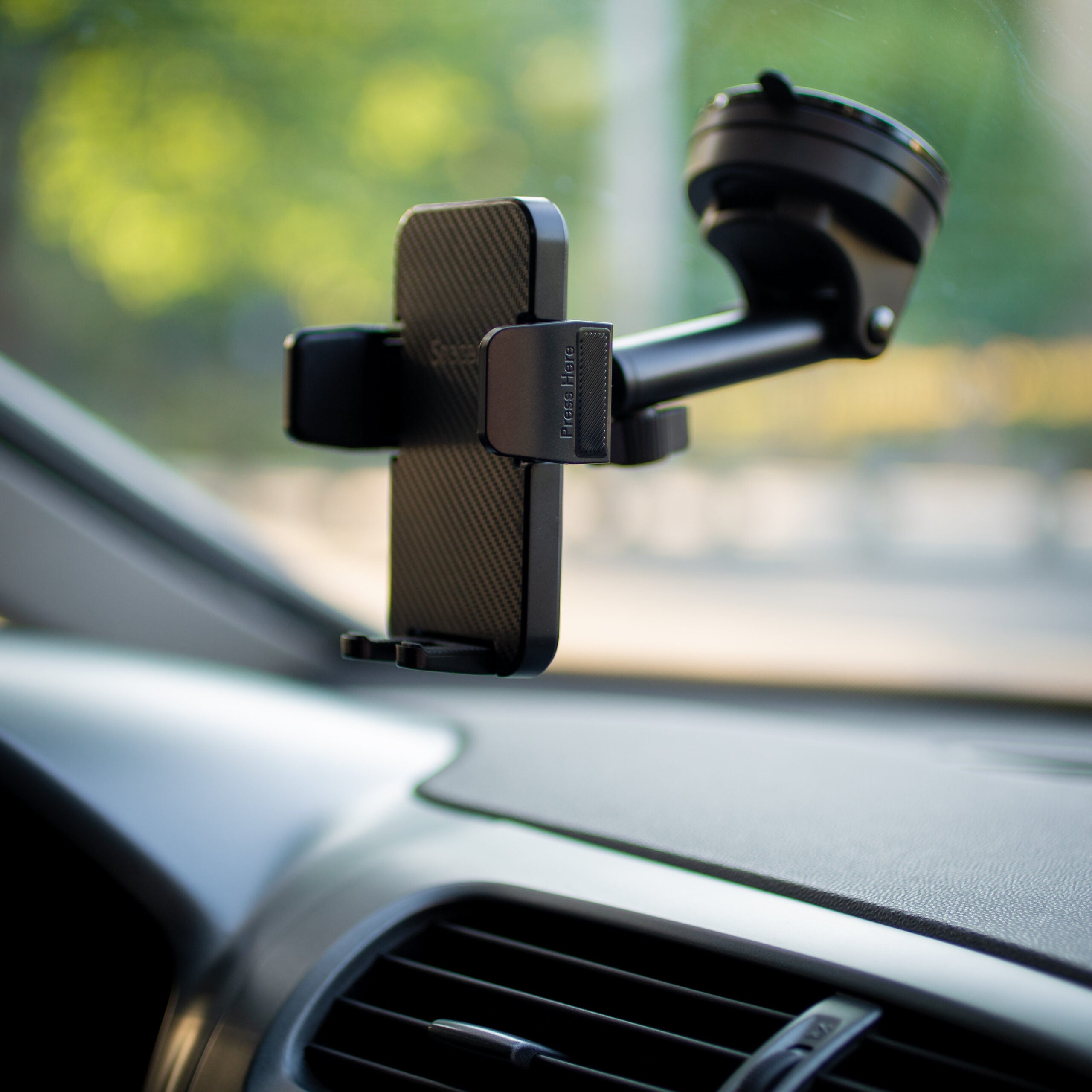 SUPORT auto SPACER pt. SmartPhone, fixare pe bord sau geam prin ventuza, brat telescopic, sistem auto-lock, rotire 360 grade, negru, "SPCH-CLAMP-VNTZ-04"