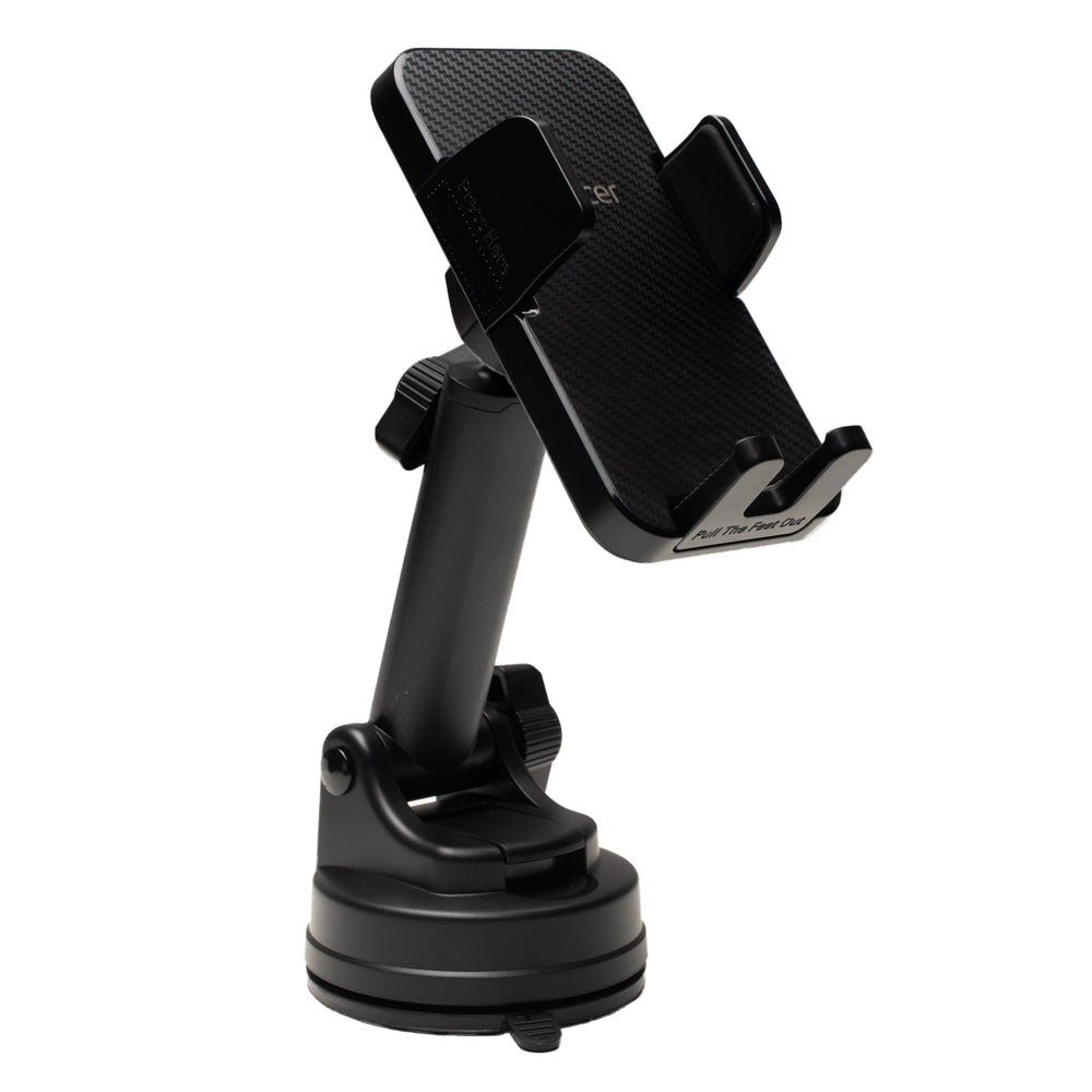 SUPORT auto SPACER pt. SmartPhone, fixare pe bord sau geam prin ventuza, brat telescopic, sistem auto-lock, rotire 360 grade, negru, "SPCH-CLAMP-VNTZ-04"