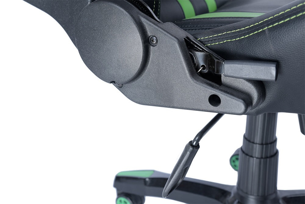SCAUN GAMING SPACER imitatie piele, black & green, brate ajustabile, greutate max. 120kg, dimensiuni 69.5*77.5*126~132cm "SPCH-TRINITY-GRN"/45505852