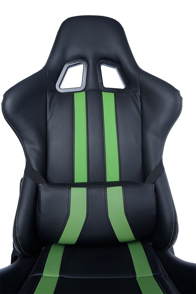 SCAUN GAMING SPACER imitatie piele, black & green, brate ajustabile, greutate max. 120kg, dimensiuni 69.5*77.5*126~132cm "SPCH-TRINITY-GRN"/45505852