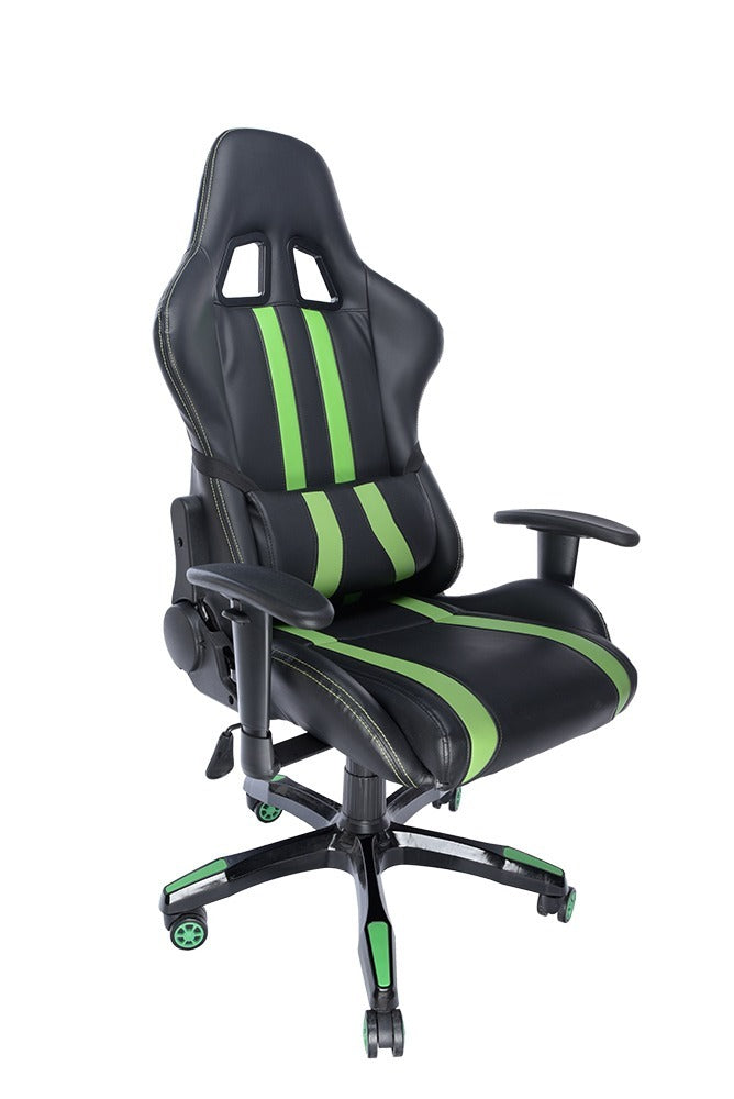 SCAUN GAMING SPACER imitatie piele, black & green, brate ajustabile, greutate max. 120kg, dimensiuni 69.5*77.5*126~132cm "SPCH-TRINITY-GRN"/45505852