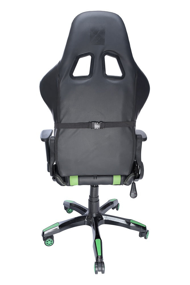 SCAUN GAMING SPACER imitatie piele, black & green, brate ajustabile, greutate max. 120kg, dimensiuni 69.5*77.5*126~132cm "SPCH-TRINITY-GRN"/45505852