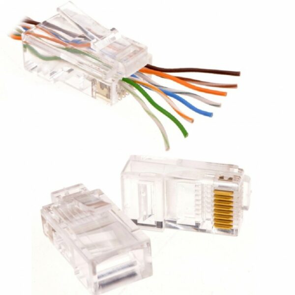 Mufa RJ45 UTP SPACER, Cat5e PassThrough, 100buc/punga, (include timbru verde 0.03lei), "SPCN-RJ45PASS-UTP-CAT5""