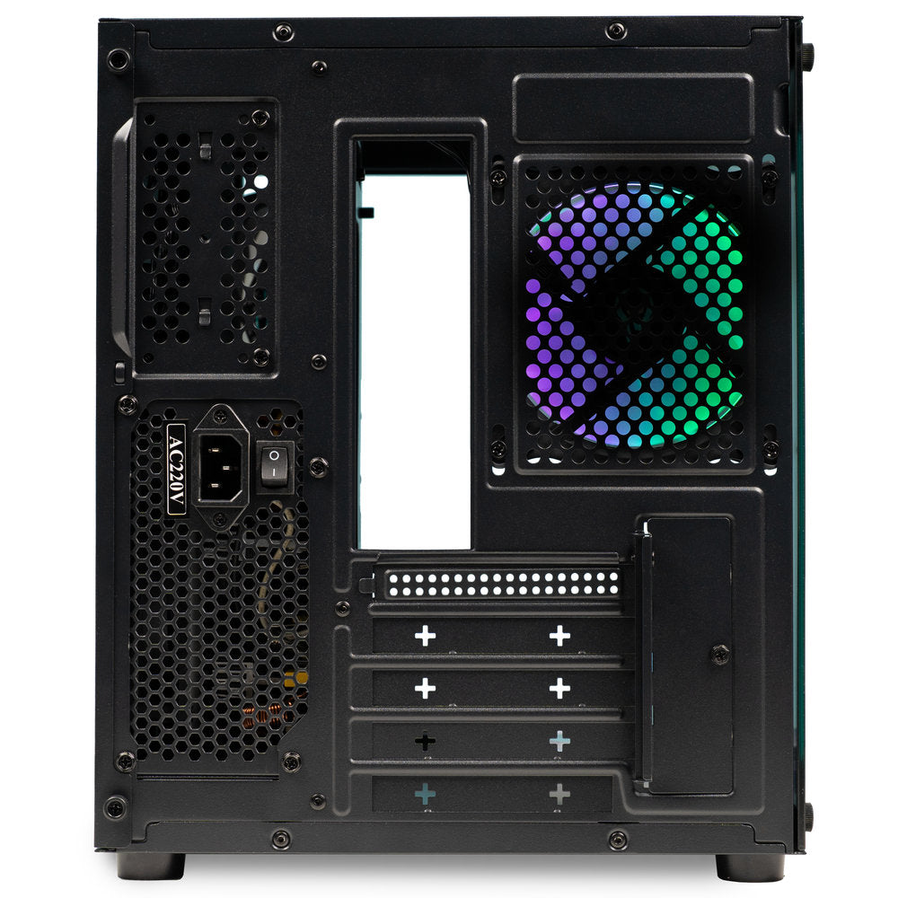 CARCASA SPACER - gaming, Mini Tower, mATX "Compact" (max 244x200 mm), "AQUARIUM", fara sursa, sticla securizata, 6xARGB fan, HUB, telecomanda, USB 3.0x1, USB Type-Cx1, HD-Audio, Jack 3.5mmx1, black "SPCS-GC-AQUARIUM-BK-6F"