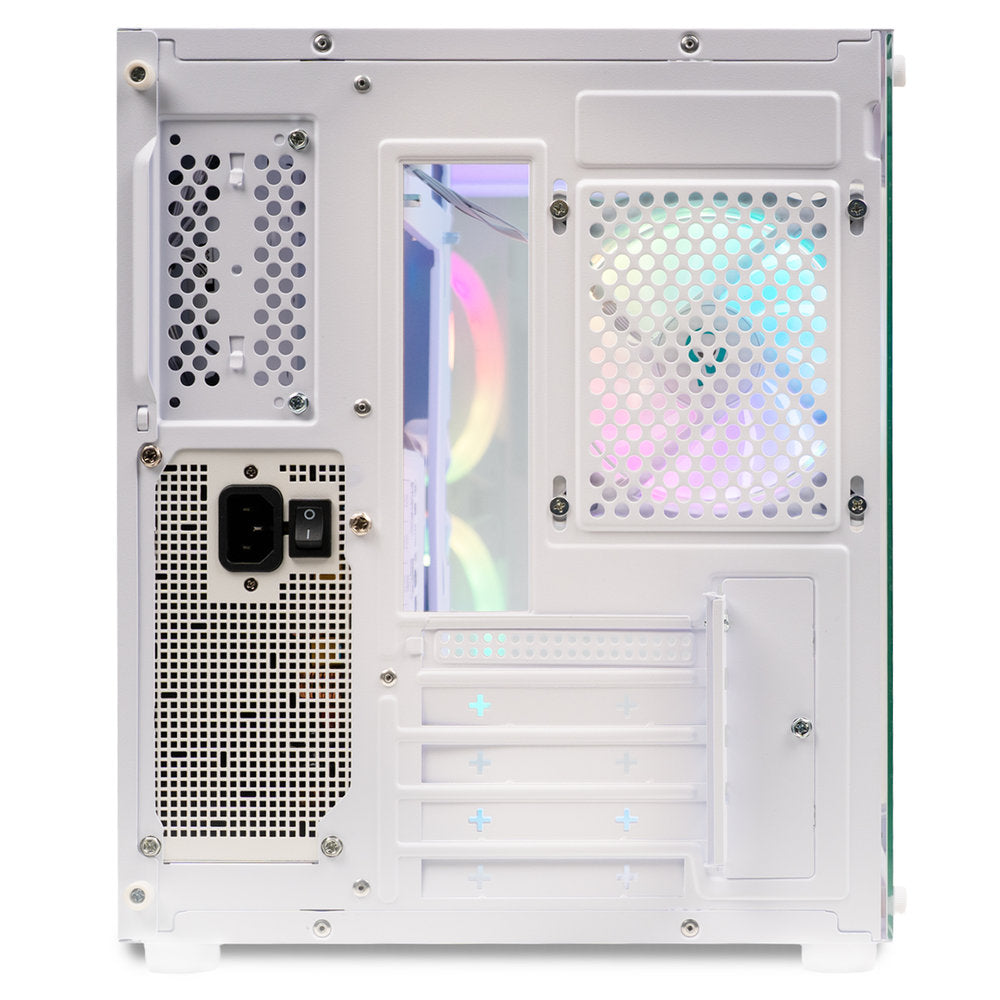 CARCASA SPACER - gaming, Mini Tower, mATX "Compact" (max 244 x 200 mm), "AQUARIUM", fara sursa, sticla securizata, USB 3.0 x 1, USB Type-C x 1, HD-Audio, Jack 3.5mm x 1, white "SPCS-GC-AQUARIUM-WH"