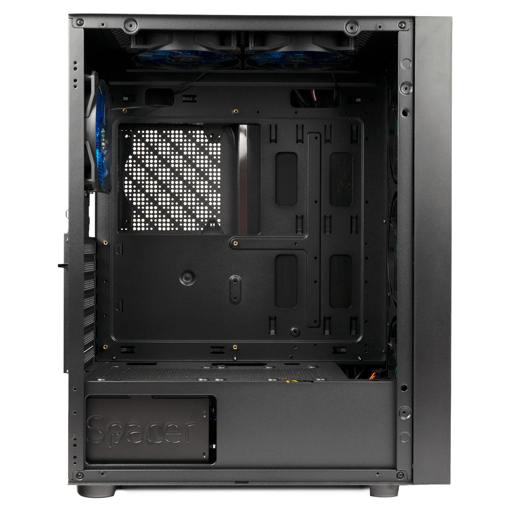CARCASA SPACER - gaming, Middle Tower, ATX, "ICE-HERO", fara sursa, sticla securizata, 6 x fan, USB 2.0 x 2, USB 3.0 x 1, HD-Audio Jack 3.5mm x 2, mesh , " SPCS-GC-ICE-HERO"