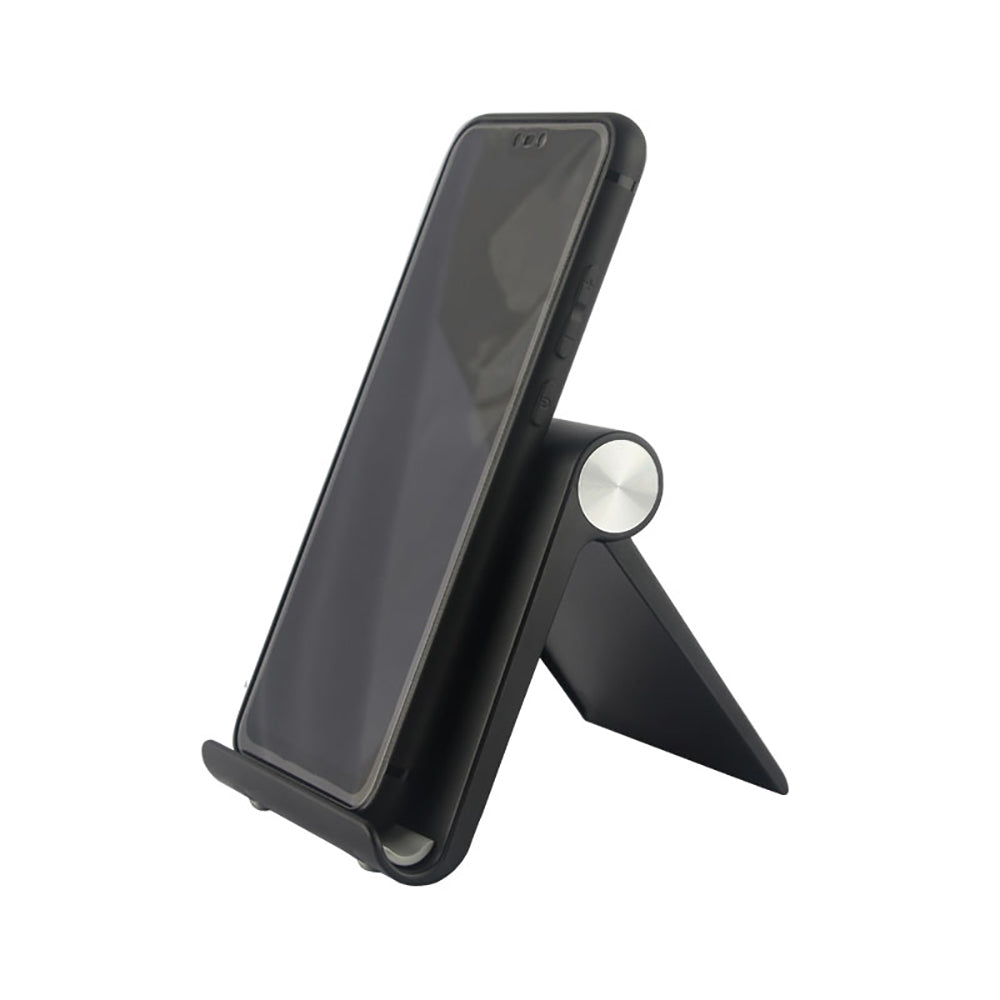 SUPORT telefon SPACER, pliabil, fixare pe birou, universal cu unghi ajustabil, dimensiuni 90 x 70 x 12mm, negru, "SPDH-FLIP-01-BK"