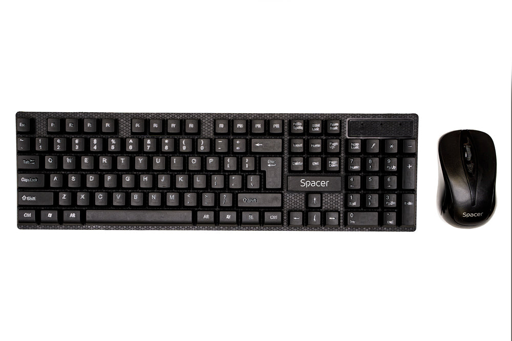 KIT wireless SPACER, tastatura wireless + mouse wireless, black, "SPDS-1100"