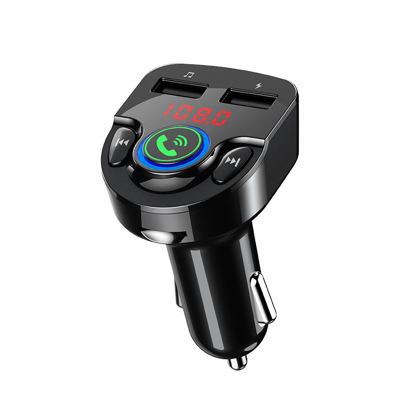 MODULATOR AUTO FM SPACER, Bluetooth 5.0. 1xUSB QC3.0 &amp; 1xUSB max. 5V/3.1A, 12V-24V, max. 10-15m, mic max. 0-2m, format MP3/WMA, 206 canale 87.5-108Mhz, USB disk, microSD, answer/reject/hang up/redial, black, "SPFM-01-QC"