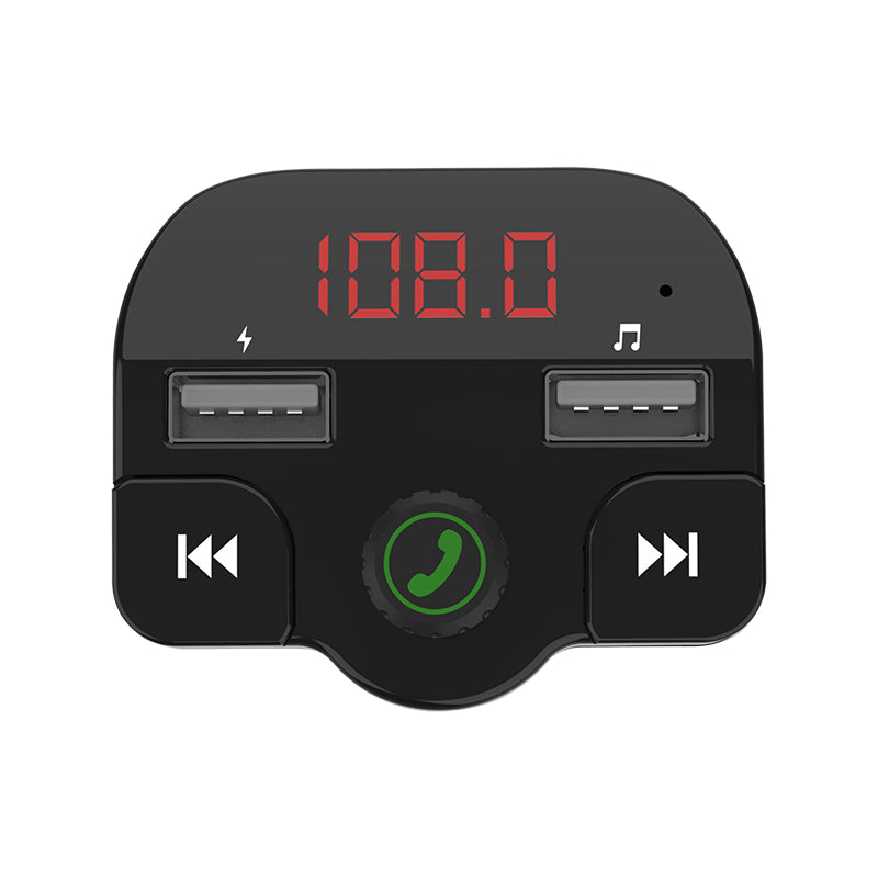 MODULATOR AUTO FM SPACER, Bluetooth 5.0, 2xUSB max. 5V/3.1A, 12V-24V, max. 10-15m, mic max. 0-1m, format MP3/WMA, 206 canale 87.5-108Mhz, USB disk, microSD, answer/hang up/redial, protectie circuit, black, "SPFM-02""43502141"