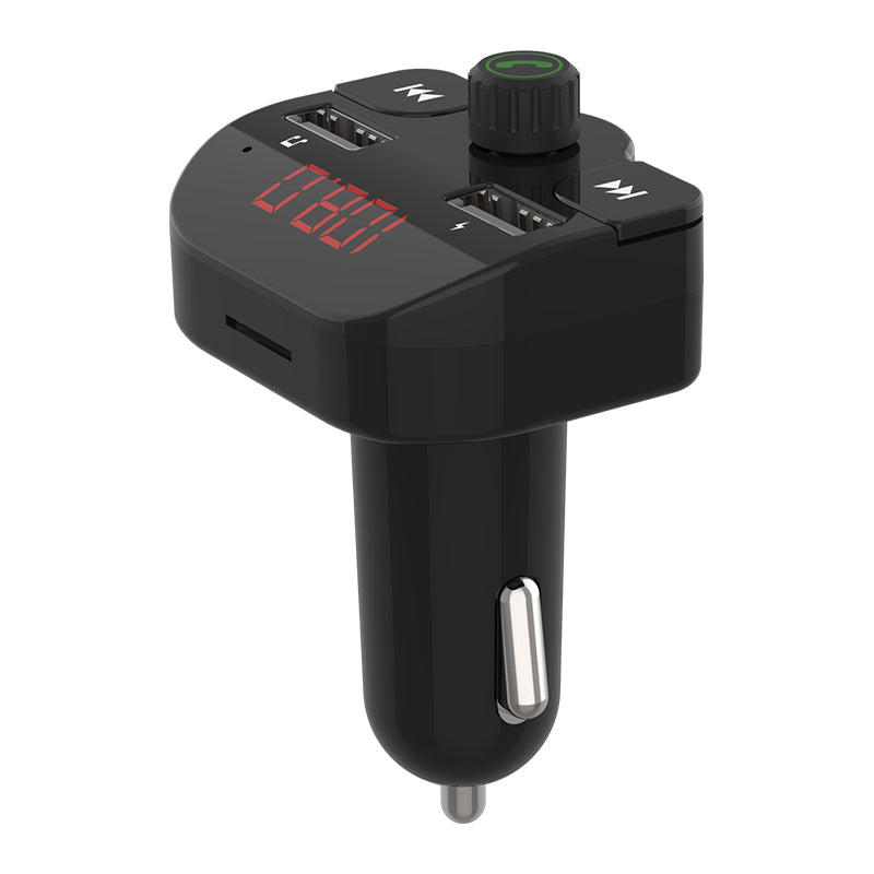 MODULATOR AUTO FM SPACER, Bluetooth 5.0, 2xUSB max. 5V/3.1A, 12V-24V, max. 10-15m, mic max. 0-1m, format MP3/WMA, 206 canale 87.5-108Mhz, USB disk, microSD, answer/hang up/redial, protectie circuit, black, "SPFM-02""43502141"
