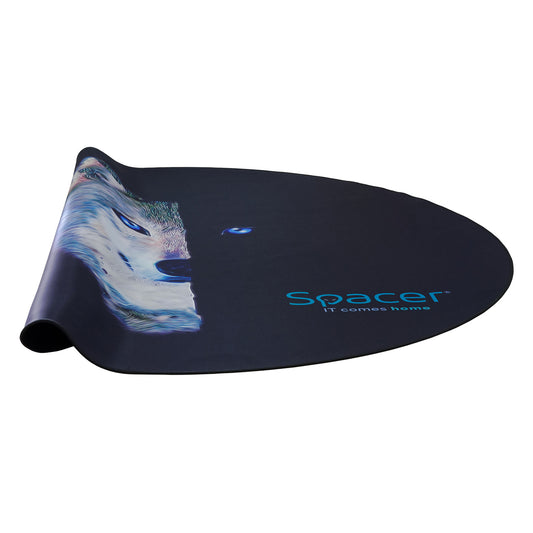 Covor pentru scaun gaming SPACER, protectie parchet, cauciuc si material textil, 1200 x 3mm, rotund, WOLF 46501470 "SPFP-WOLF-120"