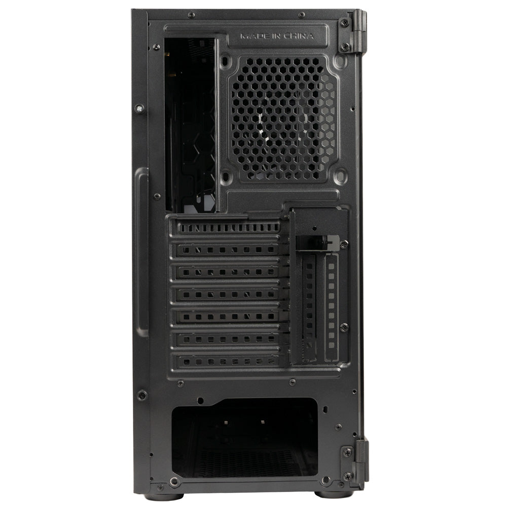 CARCASA SPACER - gaming, Middle Tower, ATX, "THUNDER", fara sursa, usa sticla securizata (balama), banda LED RGB, USB 2.0 x 2, USB 3.0 x 1, HD-Audio Jack 3.5mm x 2, mesh , "SPGC-THUNDER"