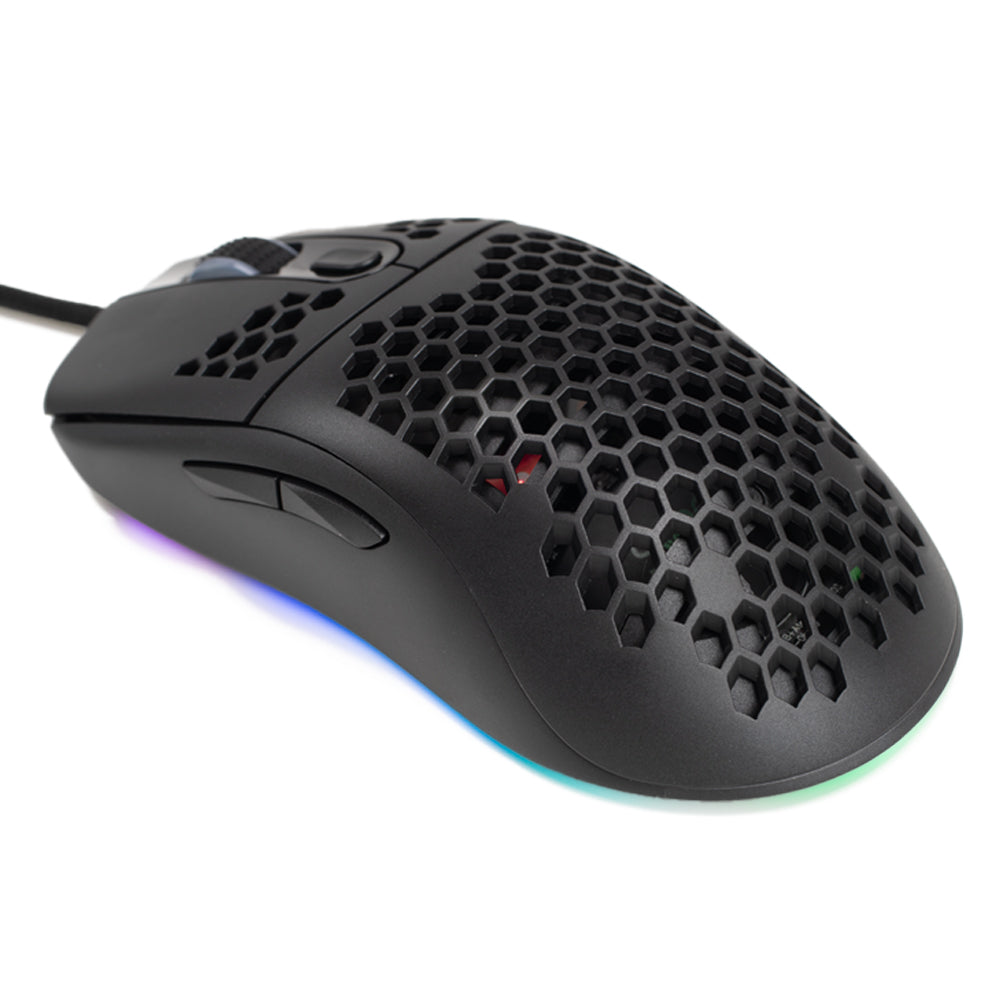 MOUSE Spacer - gaming, gaming, cu fir, USB, optic, 6.400 dpi, butoane/scroll 7/1, iluminare RGB, negru, "SPGM-ALIEN-LIGHT"