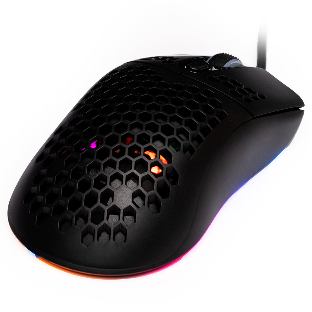MOUSE Spacer - gaming, gaming, cu fir, USB, optic, 6.400 dpi, butoane/scroll 7/1, iluminare RGB, negru, "SPGM-ALIEN-LIGHT"