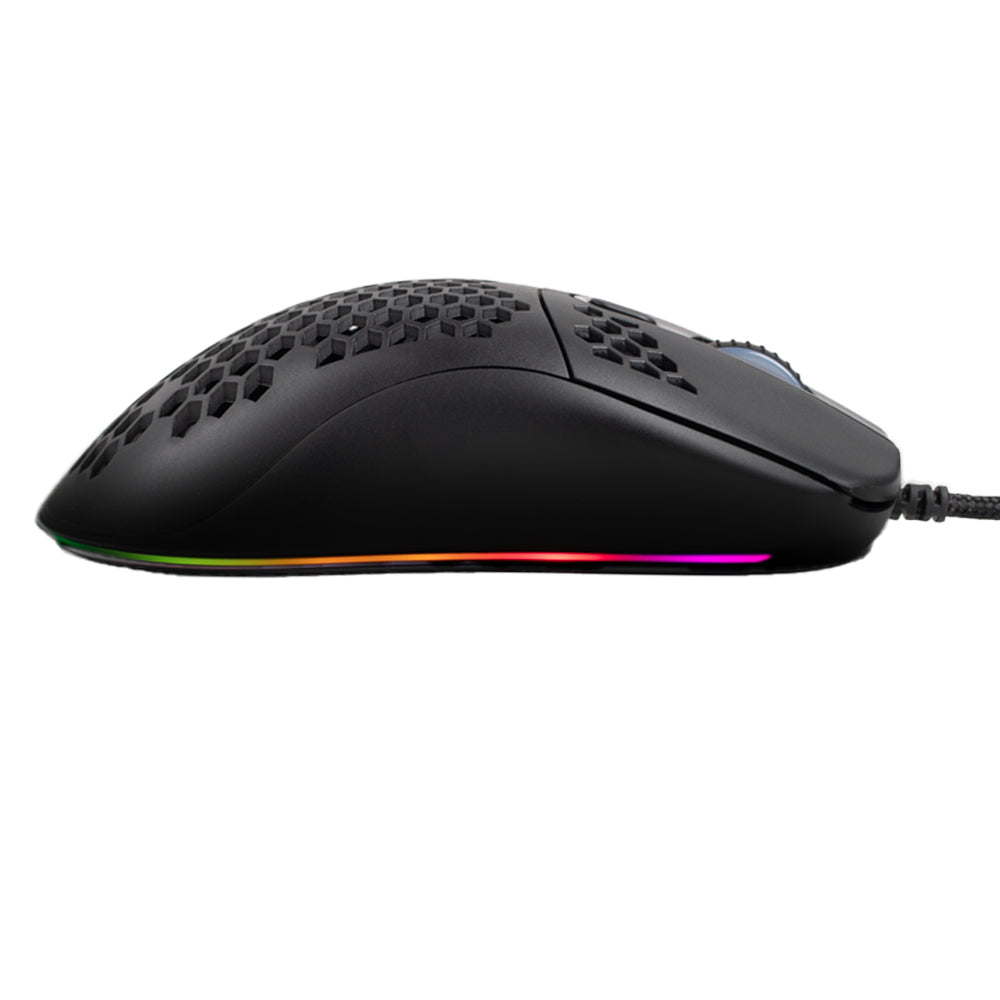 MOUSE Spacer - gaming, gaming, cu fir, USB, optic, 6.400 dpi, butoane/scroll 7/1, iluminare RGB, negru, "SPGM-ALIEN-LIGHT"
