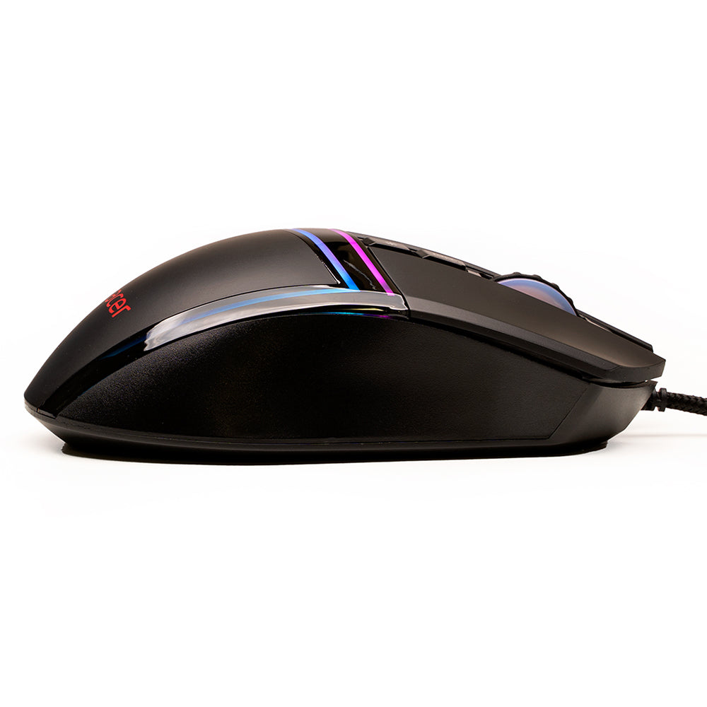 MOUSE Spacer - gaming, gaming, cu fir, USB, optic, 12.000 dpi, butoane/scroll 7/1, iluminare RGB, negru, "SPGM-ALIEN-PRO"