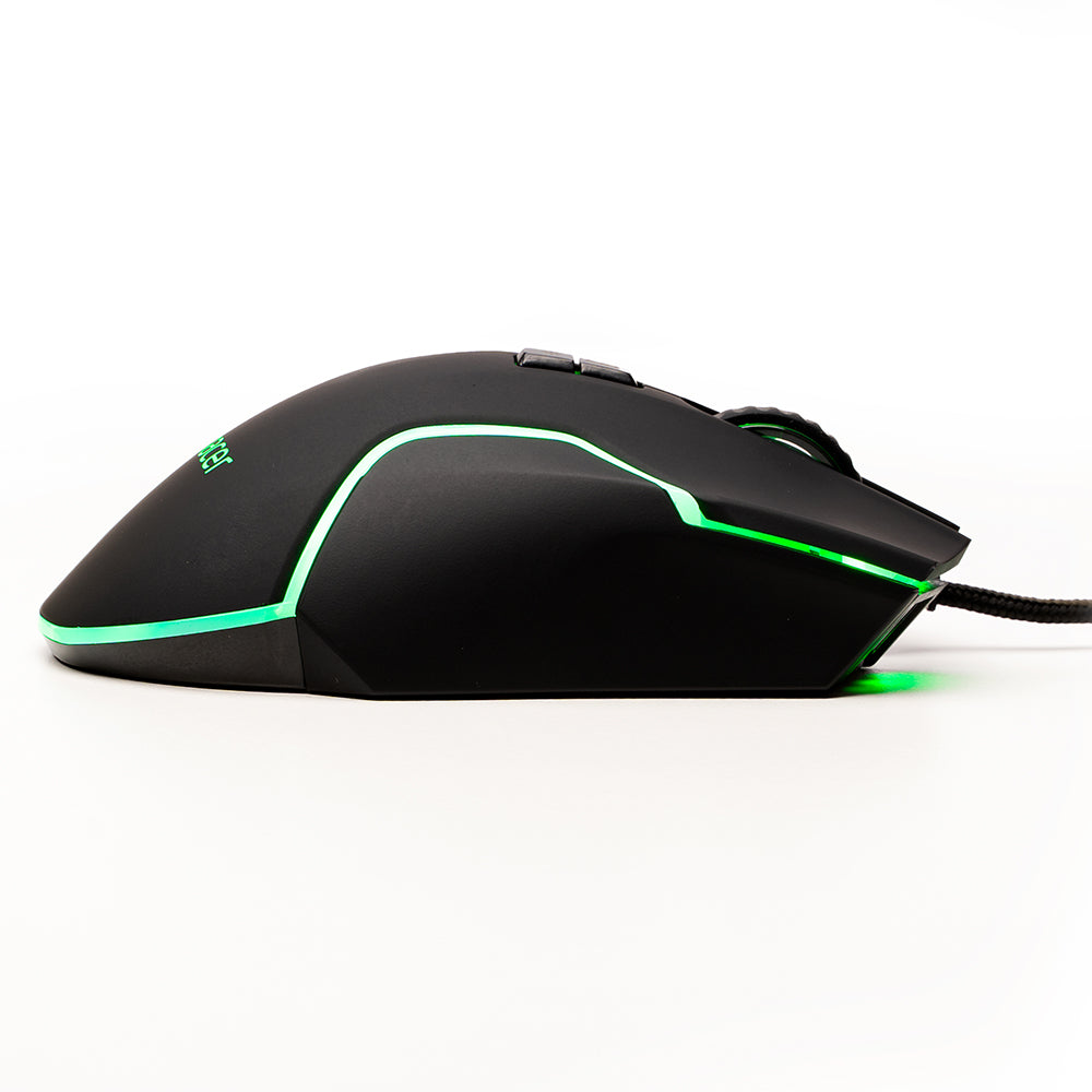 MOUSE Spacer - gaming, gaming, cu fir, USB, optic, 12.000 dpi, butoane/scroll 8/1, iluminare RGB, negru, "SPGM-ALIEN-RACE"