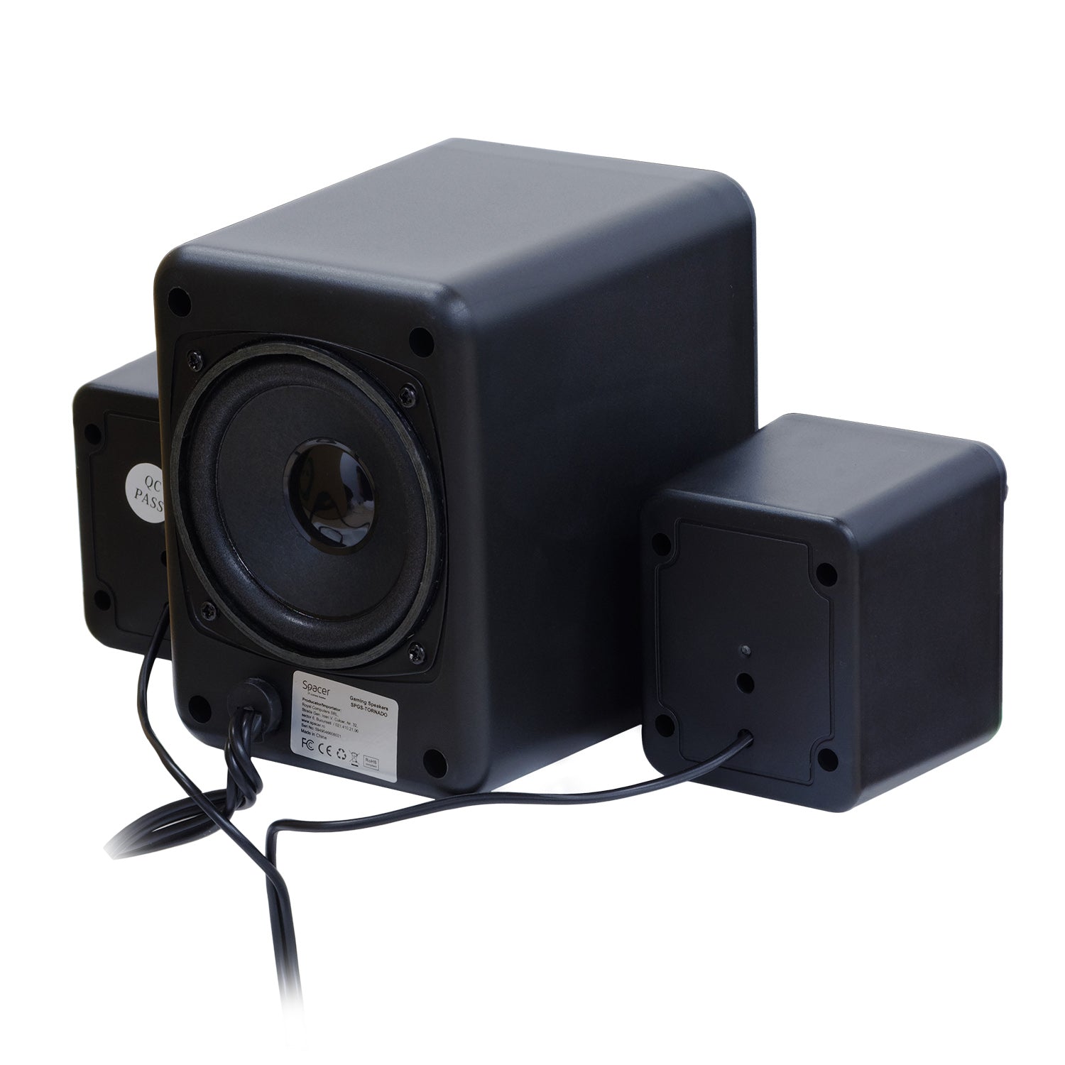 BOXE SPACER Gaming 2.1, RMS: 11W (2 x 3W + 5W), control volum, bass, treble, 3 x LED, USB power, black, 43502139 "SPGS-TORNADO"