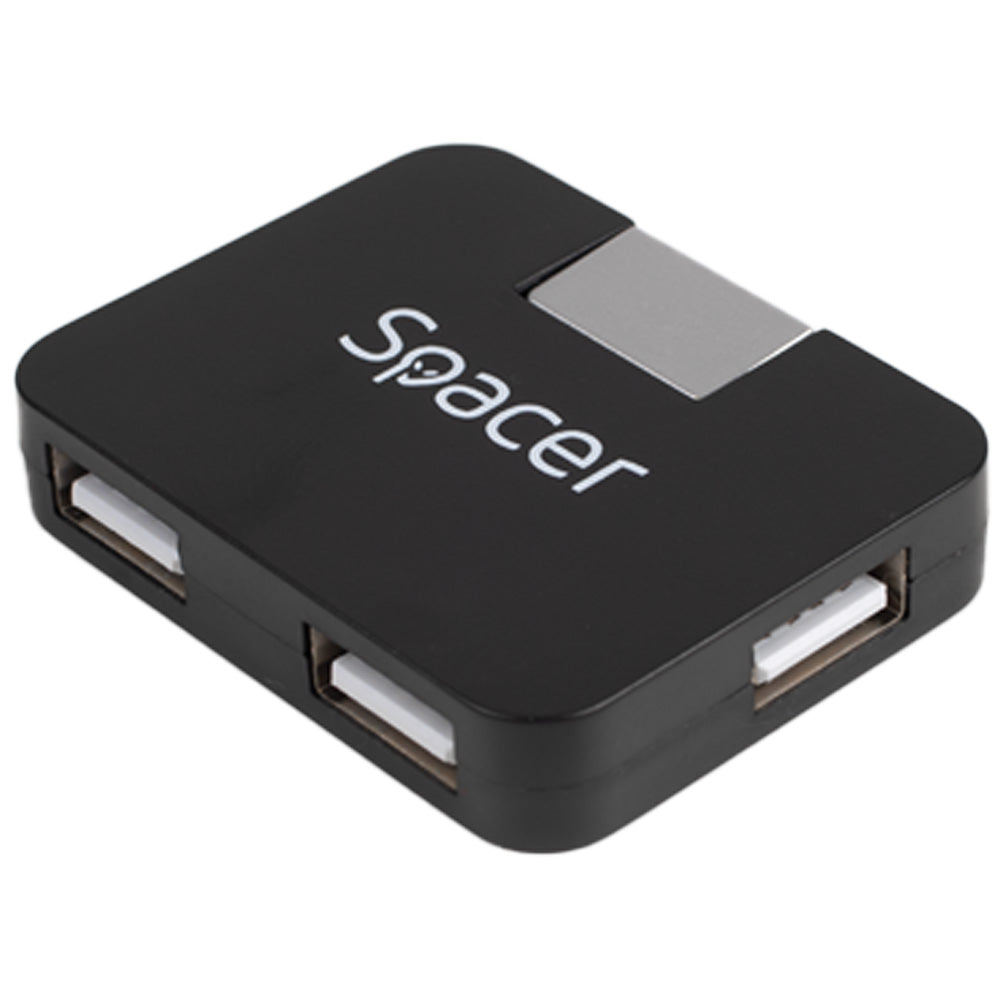 HUB extern SPACER, porturi USB: USB 2.0 x 4, conectare prin USB 2.0, cablu 1m, negru, "SPH-316"