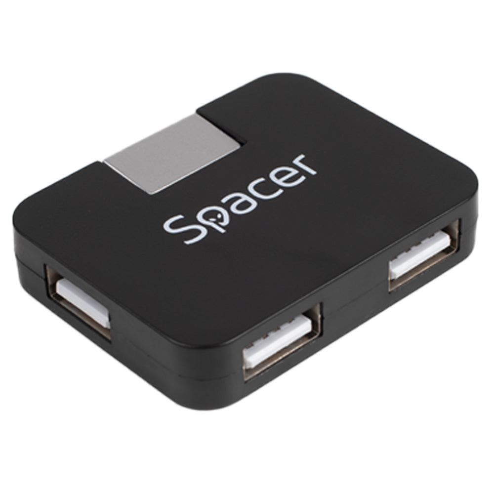 HUB extern SPACER, porturi USB: USB 2.0 x 4, conectare prin USB 2.0, cablu 1m, negru, "SPH-316"