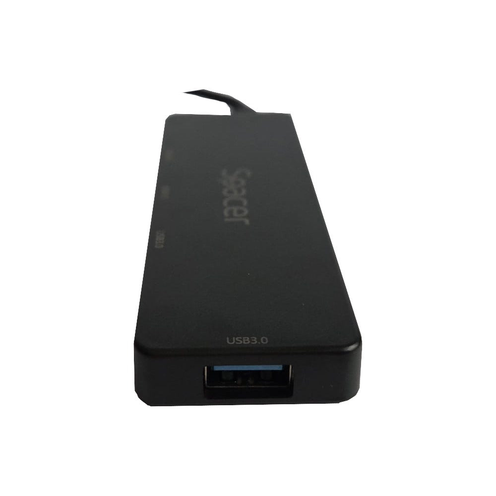 HUB extern SPACER, porturi USB:USB 3.0 X 4, 5V in (Type-C), conectare prin TYPE-C, cablu 15cm, ABS, , "SPHB-TYPEC-4U30-09"