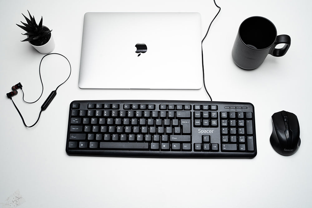 TASTATURA SPACER USB, 104 taste, anti-spill, black, "SPKB-520"
