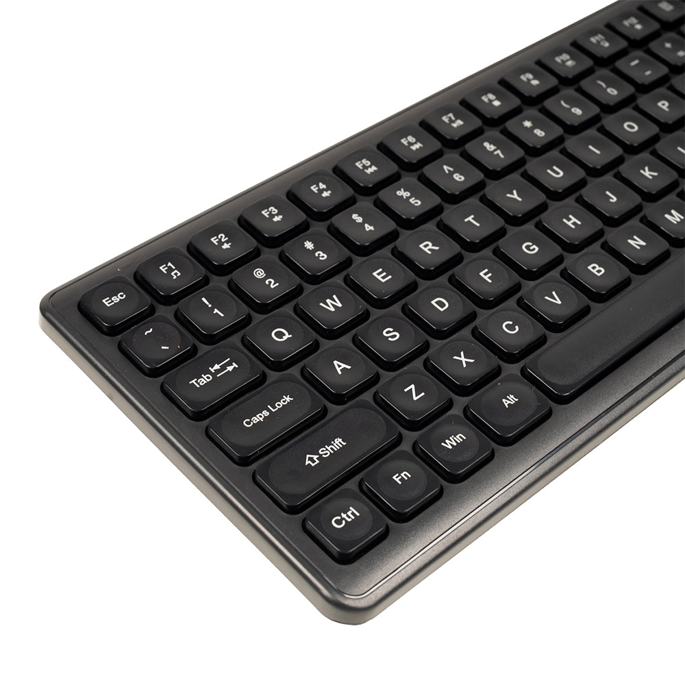 TASTATURA SPACER USB, 104 taste, silentioasa, low profile fingertip keycap design, black, "SPKB-LWP-03"