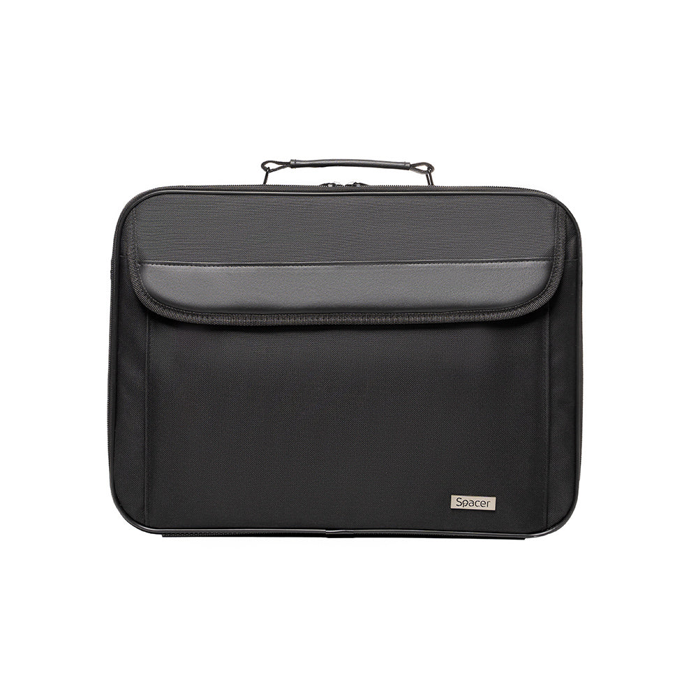 GEANTA SPACER, pt. notebook de max. 16", 1 compartiment, buzunar frontal, buzunar dorsal cu velcro, waterproof, nylon, negru, "Fritz", "SPM7939" (EAN: 5949046600056)
