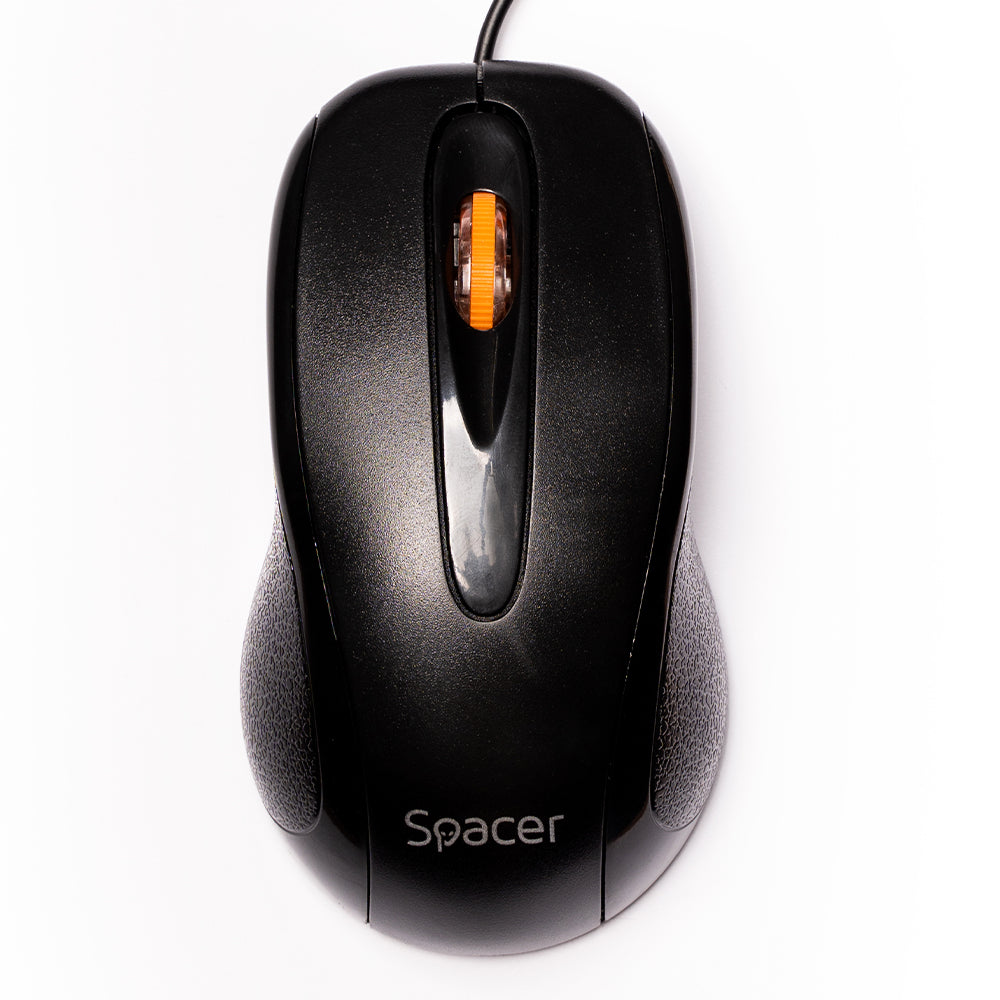 MOUSE Spacer, PC sau NB, cu fir, USB, optic, 1200 dpi, butoane/scroll 3/1, , negru, "SPMO-F01"