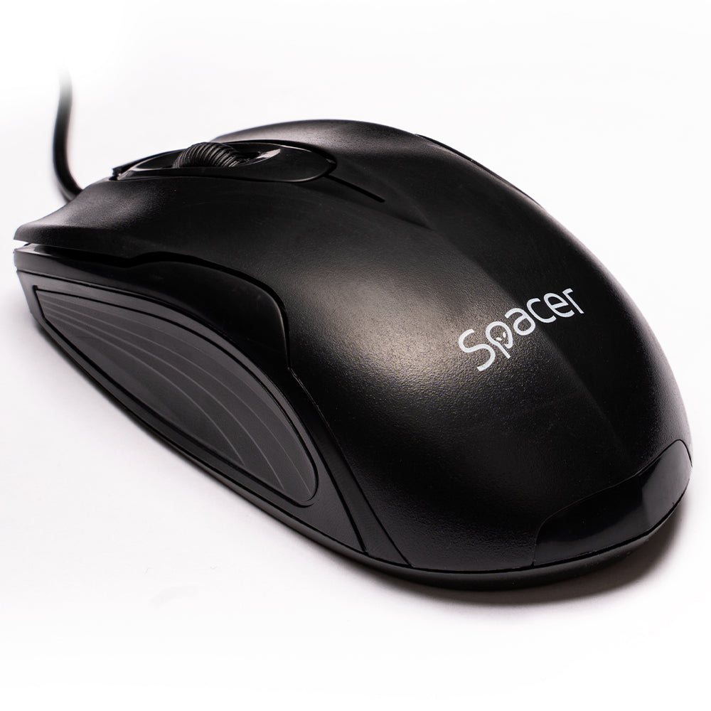 MOUSE Spacer, PC sau NB, cu fir, USB, optic, 1200 dpi, butoane/scroll 3/1, , negru, "SPMO-M11"